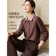 沫晗依美含羊毛絨感撞色拼接襯衫25冬季簡(jiǎn)約松弛百搭撞色保暖襯衣