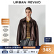 UR2025秋季新款女裝琥珀流光風(fēng)休閑超寬松PU外套UWH150052 深咖棕 S (XS-S)