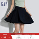 GAP女裝春季運動(dòng)針織不對稱(chēng)迷你百褶短裙活力半裙876133 黑色 165/66A(M)亞洲尺碼