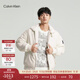 Calvin Klein Jeans秋冬男士休閑通勤ck雙面穿大口袋仿羊羔絨棉服外套J324123 YBI-乳白色 M