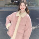 SNYDER WEAR棉服2026冬季新款韓系甜美可愛(ài)棉襖翻領(lǐng)加厚保暖短款面包外套女款 奶油粉 S 建議80-115斤
