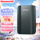 紐曼（Newsmy）1TB 混合移動(dòng)硬盤(pán)移動(dòng)固態(tài)SSD512GB+HDD500GB HD-T1系列 USB3.1 Type-C 2.5英寸 墨玉青 金屬