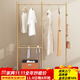 極斟品北歐簡(jiǎn)約衣帽架輕奢落地衣架子網(wǎng)紅創(chuàng  )意衣服架家用臥室收納掛衣架 金枝+白石（100長(cháng)）橙色收納箱
