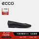 愛(ài)步（ECCO）芭蕾舞鞋 夏季百搭圓頭羊皮單鞋舒適通勤淺口女鞋 舞悅234323 黑色23432301001 39