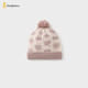 童泰（TONGTAI）寶寶帽子秋冬季1-5歲兒童針織帽男女童外出防風(fēng)帽護耳帽淺紫50cm