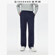 佐丹奴褲子男秋冬新款抽繩松緊腰休閑褲膝部打褶傘兵褲男01115096