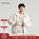 Calvin Klein Jeans秋冬男士休閑通勤ck雙面穿大口袋仿羊羔絨棉服外套J324123 YBI-乳白色 M