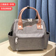 款新款日本樂(lè )天媽媽包女式時(shí)尚多功能手提包大容量單肩斜挎包手機包 中號灰色拼粉把(麻衣款Gergxi)