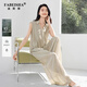 法貝莎品牌萊賽爾襯衫闊腿褲兩件套女2025夏季法式度假風(fēng)時(shí)尚褲子套裝 杏仁米 M .