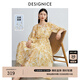 迪賽尼斯（DESIGNICE）2025年春季新款通勤氣質(zhì)雪紡中長(cháng)裙法式茶歇系碎花連衣裙 花色 M