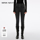 MISS SIXTY2025冬季新款含羊絨牛仔褲女三環(huán)高腰顯瘦緊身鉛筆褲 黑灰 25