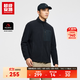 超級安踏焱殼丨抓絨運動(dòng)外套男士戶(hù)外POLARTEC保暖立領(lǐng)針織上衣152546707U 基礎黑-5 L /男175
