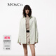 MO&Co.【UPF40+涼感防曬服】襯衫含棉夏設計感前短后長(cháng)白色摩安珂 冰川綠色 S 160