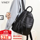 viney牛皮雙肩包女學(xué)生書(shū)包輕便旅游旅行背包輕奢電腦包生日禮物送女友