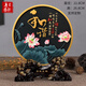 集里雅韻客廳玄關(guān)酒柜電視柜裝飾擺件新房間裝飾品創(chuàng)意家居活性炭雕工藝品 218CY和諧 松枝