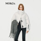 MO&Co.羽絨服【升溫里襯】90鴨絨多功能高領(lǐng)雙門(mén)襟短款藍摩安珂 冰川灰 XS /155