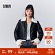 Semir森馬外套女短款夾棉翻領(lǐng)帥氣炸街冬PU仿皮夾克潮酷小個(gè)子 黑色調00399 M