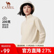 駱駝（CAMEL） 戶(hù)外抓絨衣男女衛衣春秋保暖上衣外套沖鋒衣內膽 暖白 L 