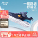 特步（XTEP）兒童童鞋基礎密網(wǎng)魔術(shù)貼舒適校園跑鞋 深邃藍/海灣藍 37碼