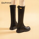 達芙妮厚底長(cháng)筒靴女款2025秋冬季騎士靴女不過(guò)膝長(cháng)靴顯瘦高筒靴子