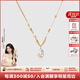 Amber Lollipop巴洛克珍珠項鏈女士吊墜小眾鎖骨鏈新年元旦節生日禮物送女友老婆 金色