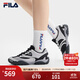 FILA斐樂(lè )女鞋運動(dòng)鞋楊冪同款芭蕾鞋2運動(dòng)鞋2025夏季新款德訓鞋休閑鞋 黑/南極灰-SM 37.5