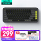 羅技（Logitech）POP ICON KEYS無(wú)線(xiàn)藍牙鍵盤(pán) AI輕音薄膜電腦辦公鍵盤(pán)鼠標套裝 mac ipad鍵鼠套裝泡泡鍵盤(pán)自定義鍵 POP ICON KEYS 黑色