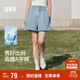 森馬（Semir）牛仔褲女寬松短褲chic百搭2025夏季高腰A字褲甜酷風(fēng)109325122001