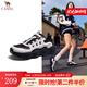 駱駝（CAMEL）王俊凱花生鞋戶(hù)外休閑鞋2025春季新款透氣網(wǎng)面情侶時(shí)尚運動(dòng)鞋女 G25S171012B 黑/白 女款 37
