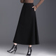 毛呢半身裙女冬季新款新款氣質(zhì)厚長(cháng)裙配大衣冬裙新款半裙高級裙子 黑色 熱賣(mài) M 2尺-27碼