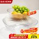 拜杰水果盤(pán)零食盤(pán)家用果盤(pán)客廳干果盤(pán)托盤(pán)糖果堅果盤(pán)透明白2只裝
