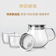 原初格物悅享養生壺玻璃泡茶壺煮茶壺冷泡茶壺泡茶器電陶爐專(zhuān)用耐高溫禮物 悅享泡茶壺-花紋茶漏+雙層玻璃茶杯150ML*2