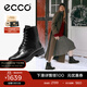 愛(ài)步（ECCO）靴子女 2025新款簡(jiǎn)約百搭厚底增高保暖牛皮馬丁靴 都市232863 黑色23286301001 37