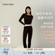 Calvin Klein內衣【CK熱引力保暖內衣】秋冬女ck排汗透氣發(fā)熱打底秋衣秋褲套裝 AD0016+AD0017-UB1-太空黑 M +M