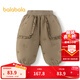 巴拉巴拉兒童羽絨褲女童外穿長(cháng)褲冬季保暖褲時(shí)尚洋氣精致甜美可愛(ài) 咖啡A51212 90
