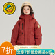 G.duck小黃鴨童裝女童羽絨棉服冬季兒童沖鋒衣冬裝派克服女孩冬裝外套 紅色羽絨棉衣 150 建議140-150cm11-12歲cm