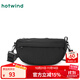 熱風(fēng)（Hotwind）2025年春季新款男士休閑戶(hù)外斜挎包大容量單肩包健身通勤包包 01黑色 小