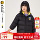 B.Duck小黃鴨童裝兒童羽絨服冬季男童保暖正反兩面穿外套 黑色（雙面穿） 110 cm