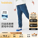 巴拉巴拉童裝兒童褲子男童長(cháng)褲秋冬裝2024直筒褲加絨時(shí)尚潮酷208424108103