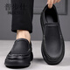 普步仕品牌皮鞋男2026春秋季新款百搭復古大頭休閑鞋商務(wù)低幫軟底鞋子男 黑色 41 [標準皮鞋碼]