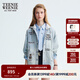 Teenie Weenie小熊女裝外套2025年秋季新款復古街頭休閑感牛仔上衣 淺藍色 S