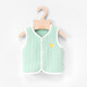 巴帝巴帝（Badibadi）新款兒童舒適純色秋冬款馬甲外穿可愛(ài)風(fēng)背心嬰兒保暖三層夾棉坎肩 綠蘑菇 73
