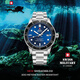 瑞士軍表（SWISS MILITARY）200米潛水表水鬼男女款石英表原裝進(jìn)口運動(dòng)休閑情侶新年生日禮物 藍色表盤(pán)鋼帶男款 34088.02