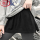 浪莎小屁簾鯊魚(yú)褲打底內搭神器裝飾假兩件疊穿下擺遮屁股安全褲女 【開(kāi)叉款】小屁簾-黑色 XL 均碼【推薦80-140斤】