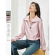 梵希蔓半拉鏈短款衛衣女寬松春季新款休閑套頭長(cháng)袖上衣 粉色   XL