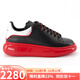 亞歷山大麥昆（Alexander McQueen）男鞋 0versized Trainers 皮革 厚底 低幫時(shí)尚板鞋 男款 HY 黑紅 705068WIBNZ1091 42