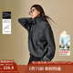 茵曼2025秋冬女裝新款彩點(diǎn)紗絞花半拉鏈毛衣長(cháng)袖針織套頭衫  貴族灰 S