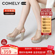 康莉（COMELY）商場同款高跟涼鞋女25年夏季防水臺魚嘴涼鞋羅馬涼鞋 金色 36
