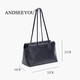 ANDSEEYOU真皮單肩包女輕奢品牌新款柔軟托特包純色大容量休閑百搭女士背包