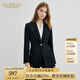 Scofield長(cháng)袖率性一?？畚餮b時(shí)尚通勤收腰外套秋季新款 黑色（西裝） M 165